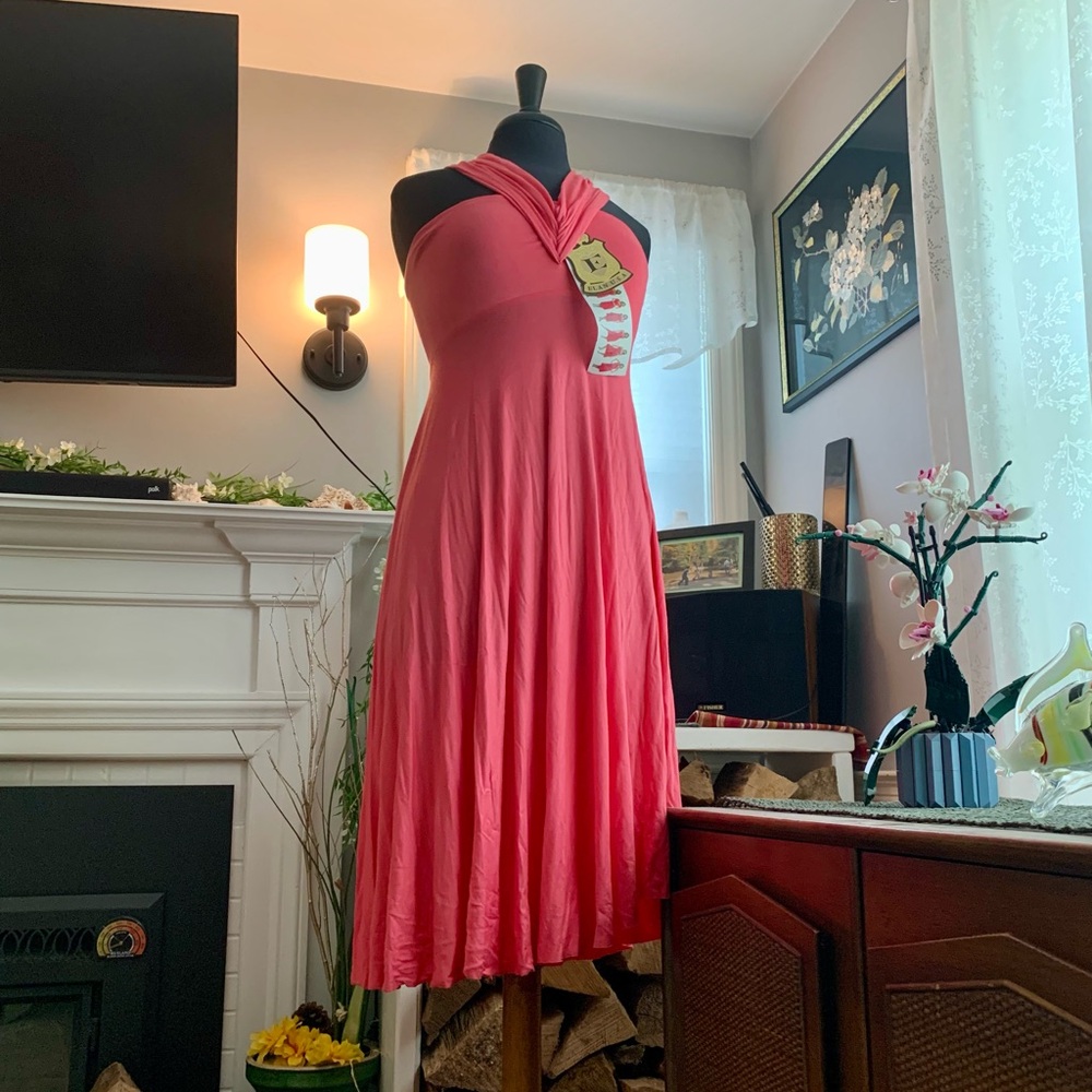 Elan USA NWT Coral Hue Strapless Versatile Dress